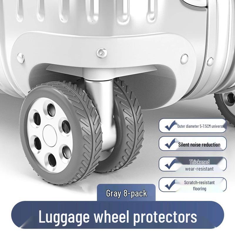 Silicone Silent Luggage Wheel Cover - Universal Replacement Accessory