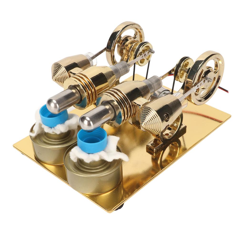 Hot  Stirling Engine Golden Color Easy Assembly Stainless Steel Stirling Engine Model for Teachin
