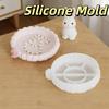 Silicone Jewelry Storage Tray Mold Non-stick Easter Mold Floral Rabbit Tray  Handicrafts