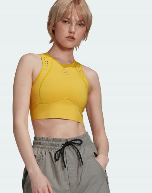 Adidas Women's Sports Top Yellow Logo S 1Z0F3_B* S 1_0