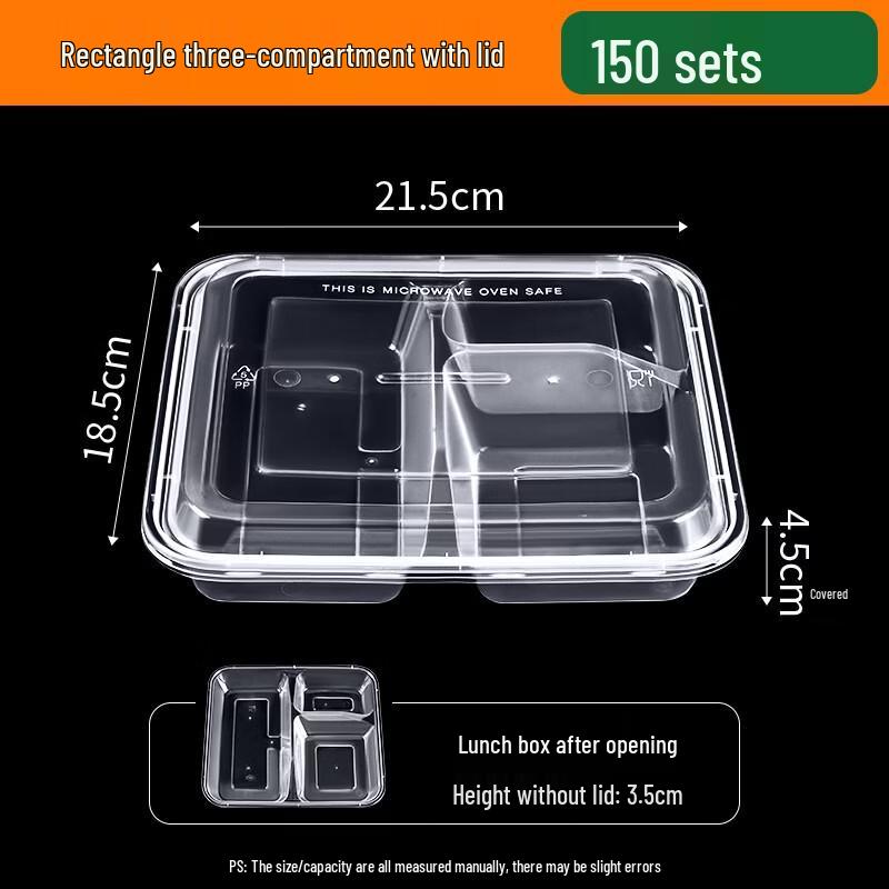 Disposable Compartmented Meal Prep Containers