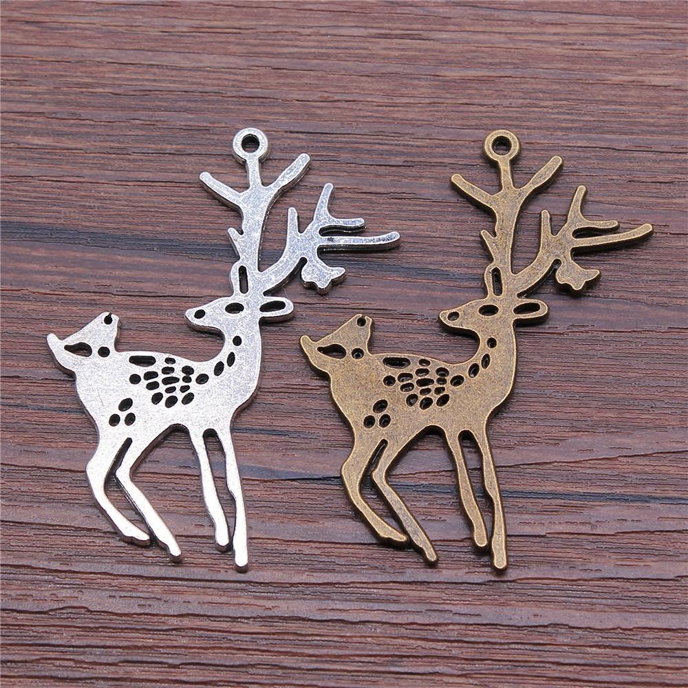 Deer Antler Charms Christmas Day Pendants For Nature Inspired Jewelry