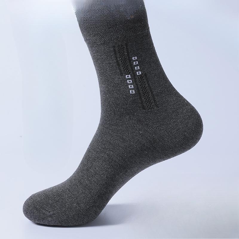Men's Spring and Autumn Breathable Tube Socks - 5 Pairs In Various Colors
