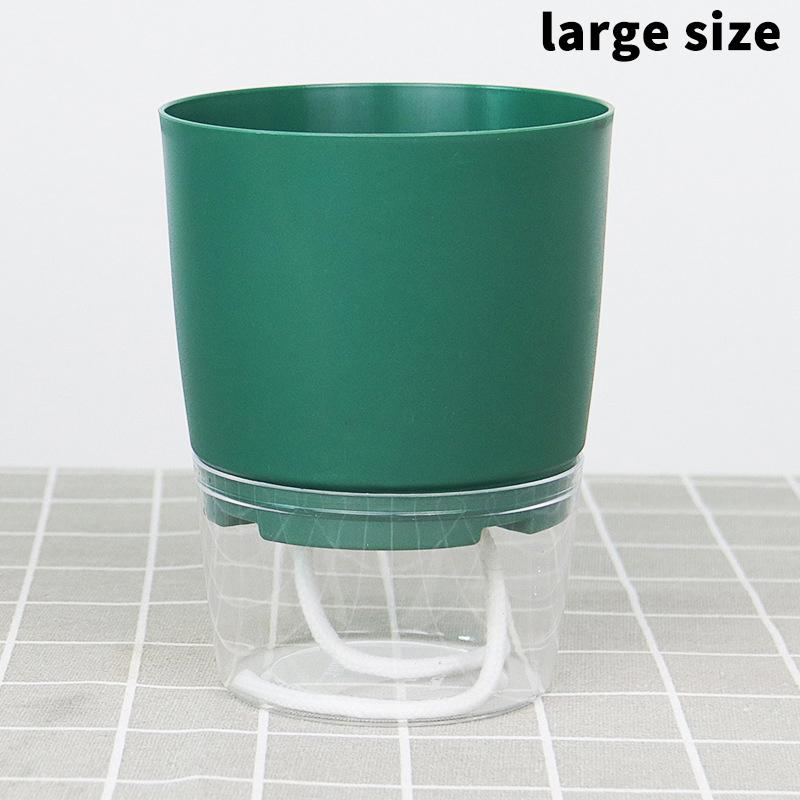

Самополивающийся цветочный горшок Ленивый впитывающий воду цветочный горшок Гидропонный зеленый цветочный горшок для растений Настольный домашний бонсай Украшение