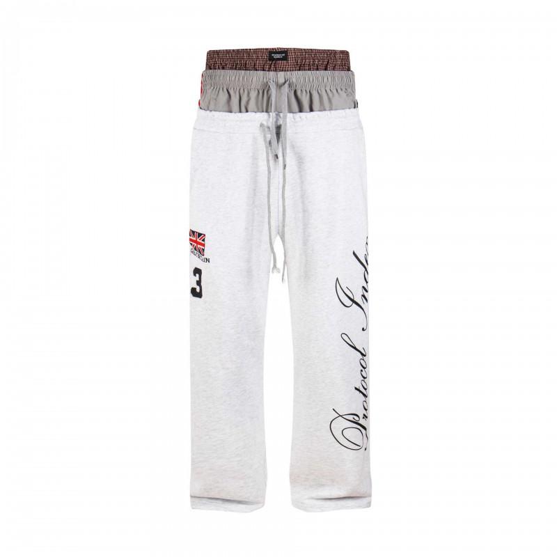 Protocol Index Mens Casual Pants Loose Fit Cotton Straight Leg Trousers Streetwear