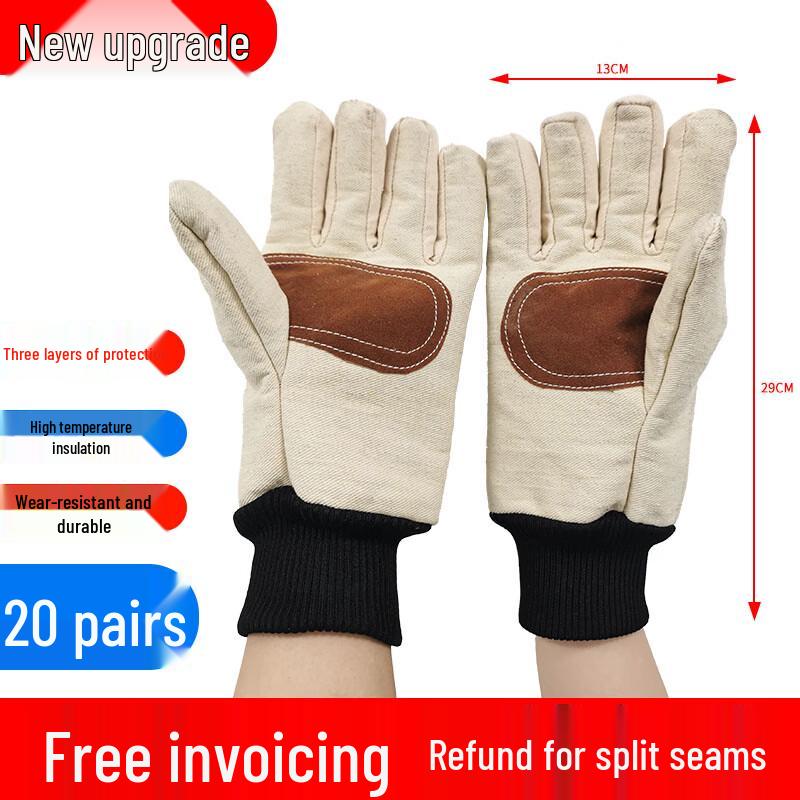Yuzhuxun 3-Layer Canvas Work Gloves