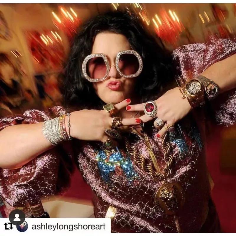 Duże Okulary Przeciwsłoneczne Kryształowe Damskie Chłodzące Projektant Damskie Luksusowe Odcienie Femme Okulary Przeciwsłoneczne Mskie