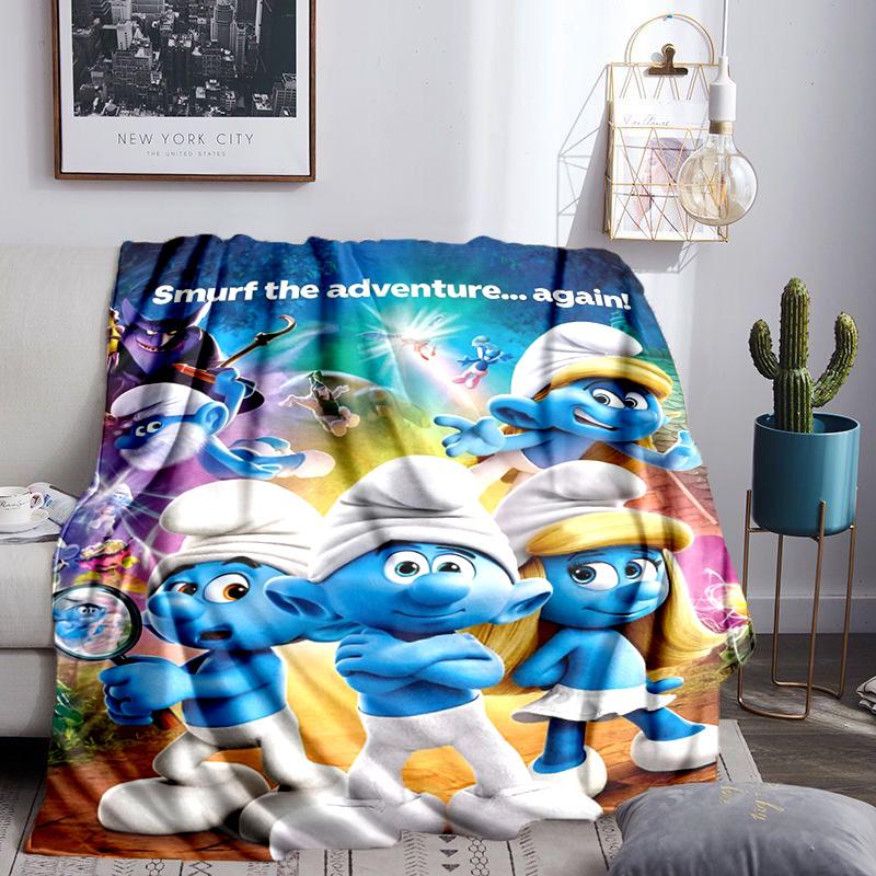 Smurfette's Adventure Throws Blanket Flannel Blankets Plush for Couch Bed Gifts for Men Women Travel picnic blanket Christmas fan gifts