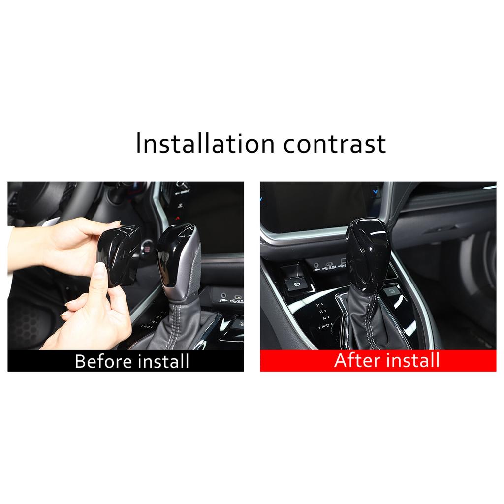 Glossy Black ABS Center Gear Shift Knob Trim Cover For Subaru WRX VB AT -24