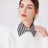 Female Striped Lapel Fake Collar for Women Suit False Collar Shirt Half Shirt Blouse Detachable Neckwear Neck Collar