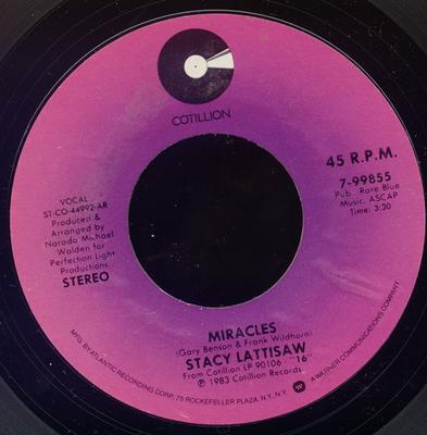 7inch Record STACY LATTISAW - Miracles 799855 Cotillion 1983 US Soul/Funk Used