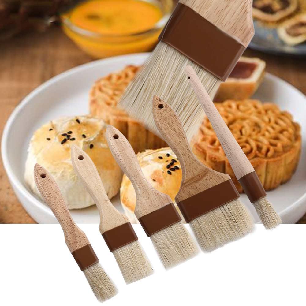 Barbecue BBQ Kitchen Wooden Handle Grill Pastry Brush Sauce Baster Basting Brush Marinade Tool