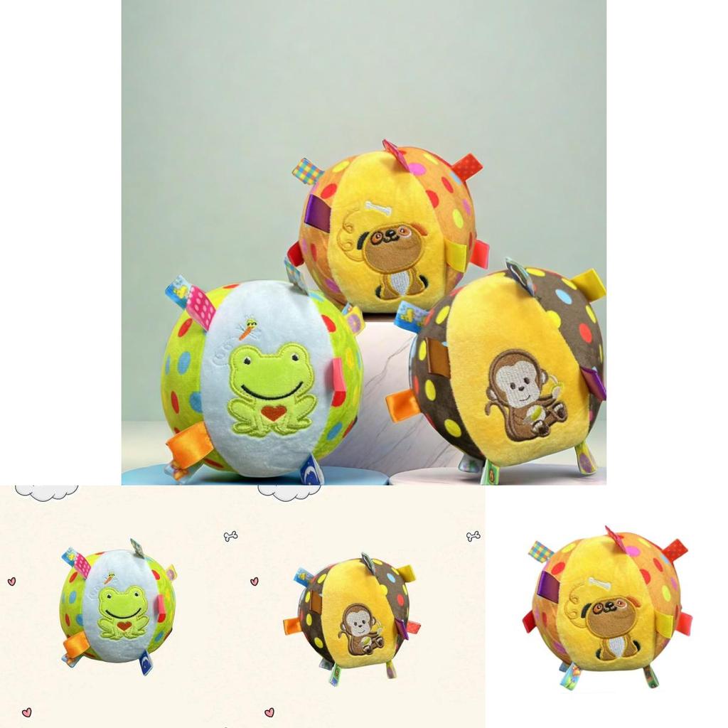 Plush Pet Soccer Ball With Bell For Teething And Entertainment For Small Canines