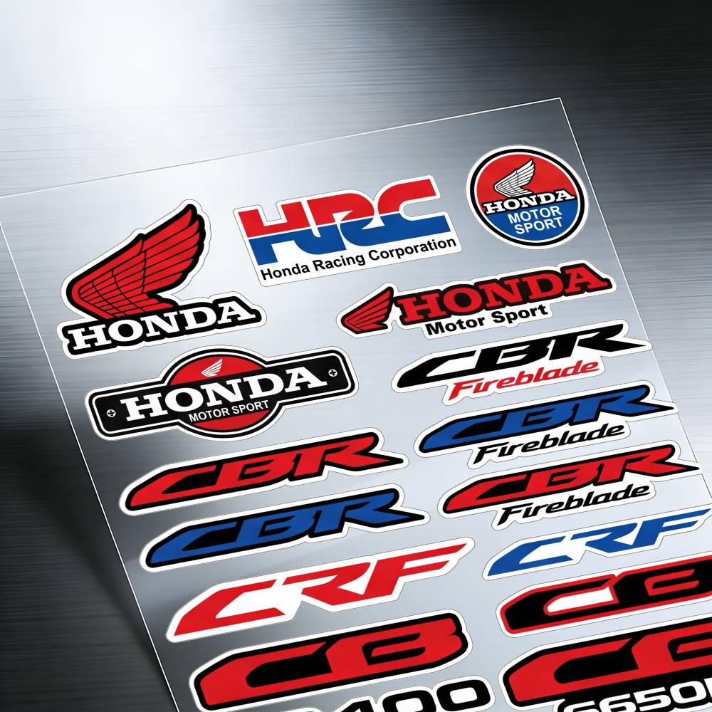 FOR HONDA MUGEN TYPE R VTEC Waterproof Reflective Motorbike Stickers Easy Peel Removable Decals for Motorcycle Car