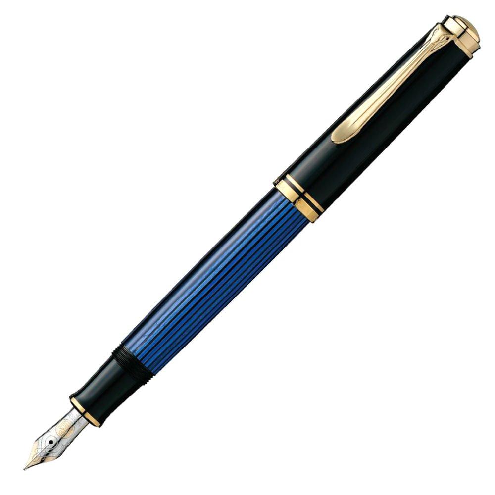 Pelikan M800 Blue Stripe Fountain EF Extra Fine Officially Imported Souverän Pen, Nib,
