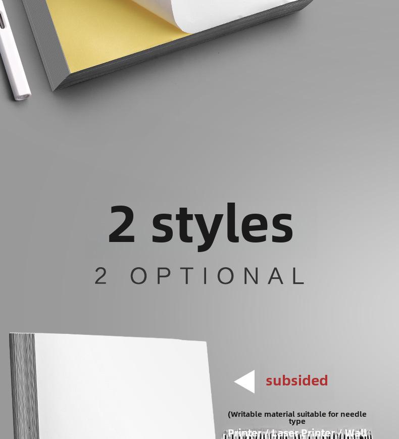 A4 Glossy Self-Adhesive Label Sheets (100-Pack) for Laser Printers, Non-Sticky Sub-Surface, Blank Stickers