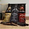 Jack Daniel's Sparkle Pluszowy Koc Miękki Wygodny Koc na Wszystkie Pory Roku Koc na Sofę Biuro Drzemki Koc Podróżny Zewnętrzny Idealny Prezent
