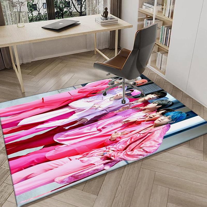 K-pop BT music group Carpet, Chair Rug,Rug for Office Bedroom living rooms, Doormat decor Fan Gift Christmas Gift