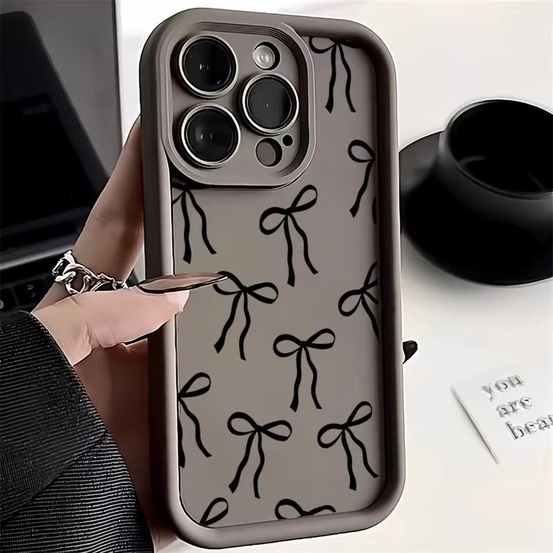 

Cute Black Bow Pattern Phone Case For Xiaomi Mi 15 T Pro 14T 13T 12T Mi 17 Pro 15 14 13 12 11 Lite 5G Soft Silicone Cover Xiaomi 13 Lite