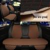 All-Season Breathable Linen Car Seat Cushion Set with Polka Dot Embroidery