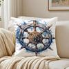 MMarine Theme Rudder Anchor Animals Cushion Cover Linen Pillowcase Soft  for Sofa Bed Home Room Decor