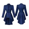 Halloween Carnival Dress Up Party Outfit Coat Medieval Victorian Dress Costume Women Tuxedo Tailcoat Gothic Steampunk Trench Hem