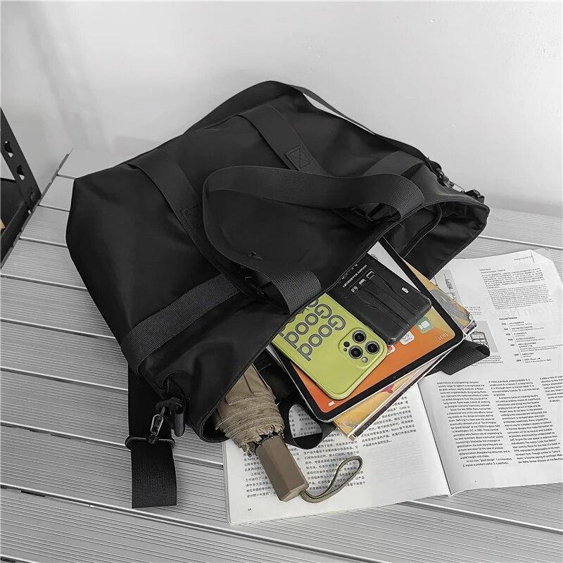 Waterproof Women Travel Handbag Large Capacity Ladies Messenger Bag Solid Color Female Crossbody Nylon Shoulder Bag Women