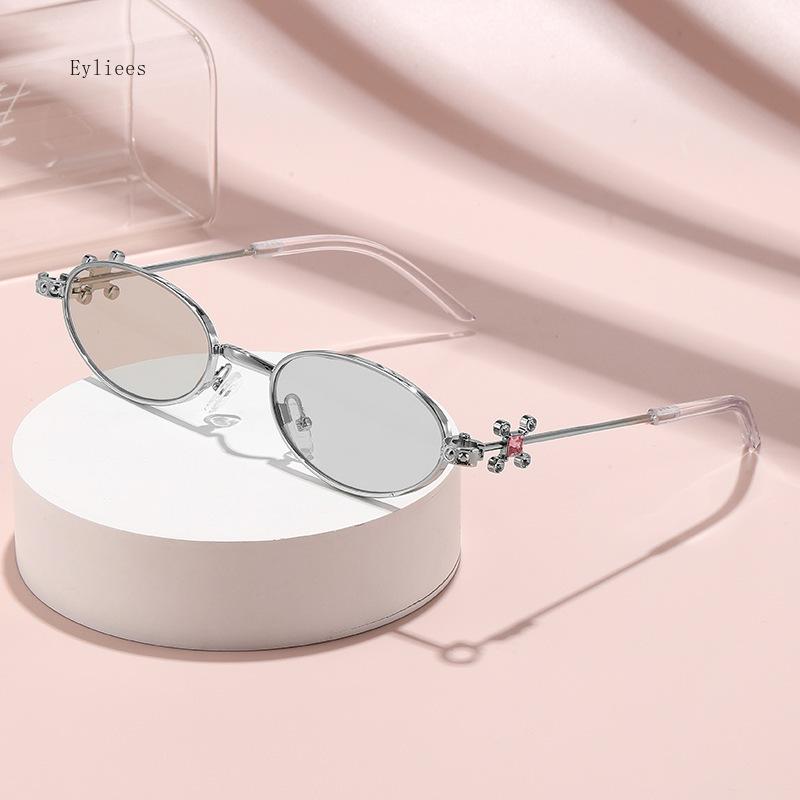Armazón de Gafas Ovalado de Titanio Ultraligero Serie de Gemas Femenina ONRING Gafas de Miopía Anti-luz Azul Gafas de Sol de Lujo para Mujer