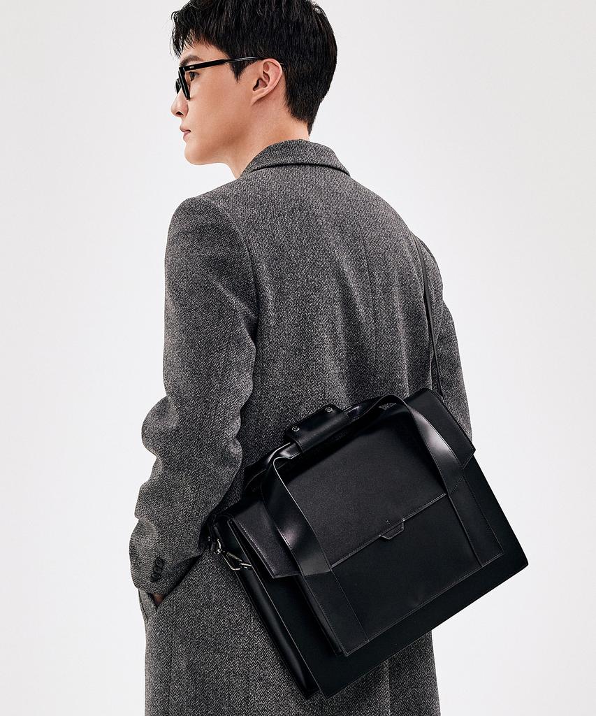 Bedford11Th Polygon Satchel Ceo Bag Black