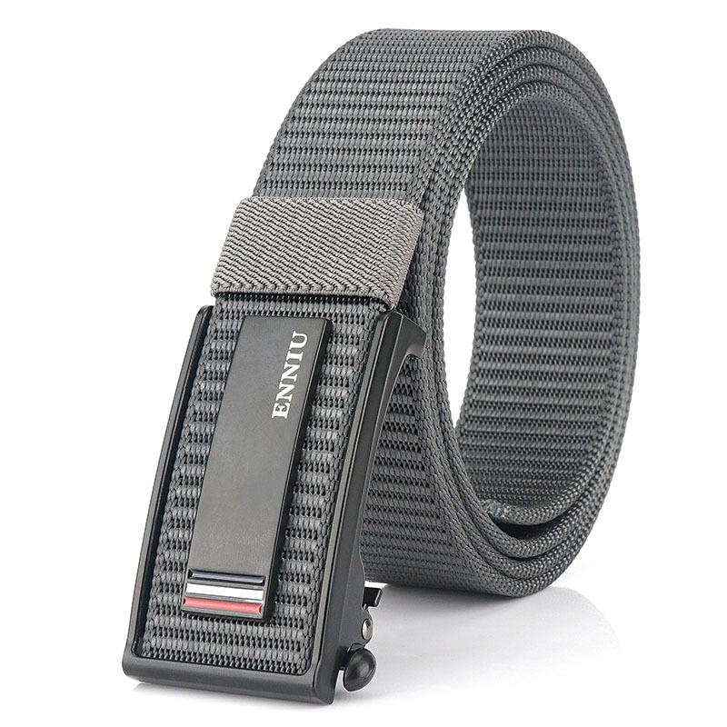 Fashion Men Tactical Belt Top Quality Comfortable Nylon Belts For Male Metal Automatic Buckle Canvas Waistband Training