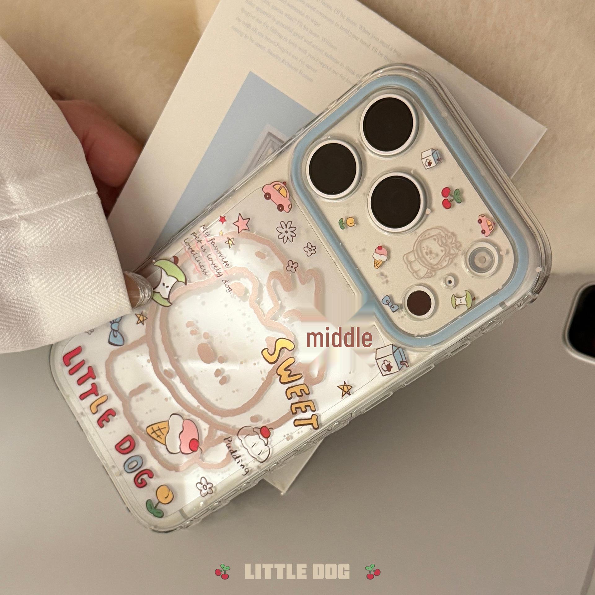 

Graffiti Puppy Clear Phone Case for iPhone 17, 16 Pro Max, 13 Fun Cartoon, 11th Gen 12 Pro Max (6.7)