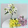Artificial Lily Flower Bouquet For Wedding Decor And Hotel Lobby Arrangements