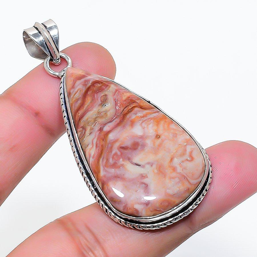 Natural Dolomite Gemstone Handmade 925 Sterling Silver Pendant 2.25  AP-14922