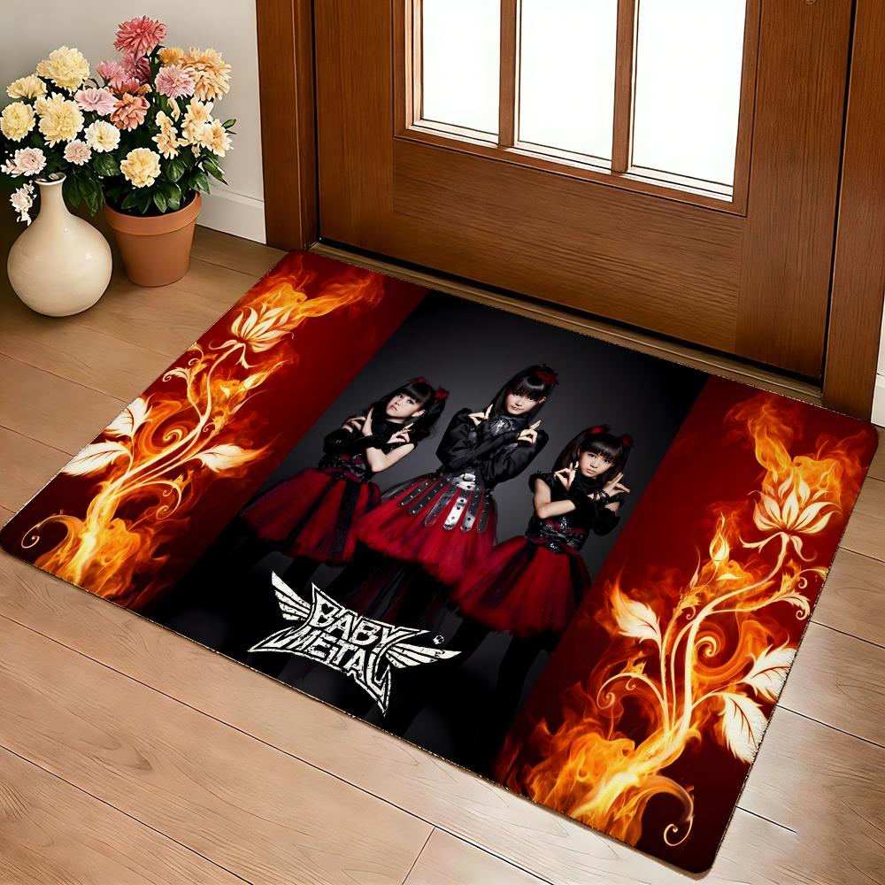 Idol Group B-BABYMETAL Combination Floor Mat Cozy Flannel Soft Thick Non-Slip Mat For Living Room Bedroom Kitchen Decor Rugs