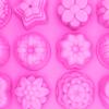 12 Holes 3D Flower Silicone Fondant Chocolate Cake Candy Mold DIY Baking Tool
