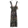 BURBERRY Flower camisole silk one-piece dress UK4 Black x beigeUsed