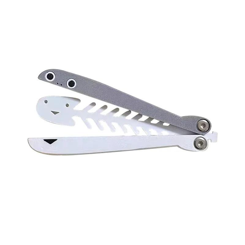 3D Printing Gravity Knife Cub Jumping Small turtle Knife Mini Model Pendant Push Card Decompression Toy Mini Butterfly Knife