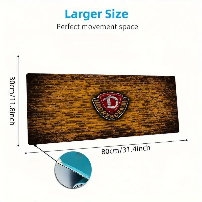 Dynamo Dresden Large Size Mouse Pad Large Gaming Table Cushion Non-slip Laptop Tablet Big Mousepad XXL Mat Mini PC Playmat With Lock edge