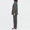 UNIQLO Solid Color Single-Breasted Blazer Women outerwear Dark-Green 447465-58