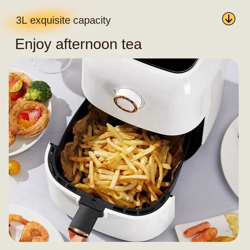 Air Fryer, Fume-free, Non-stick, 3L Electric Fryer, Multifunctional Household French Fries, Egg Tarts, Chicken Wings