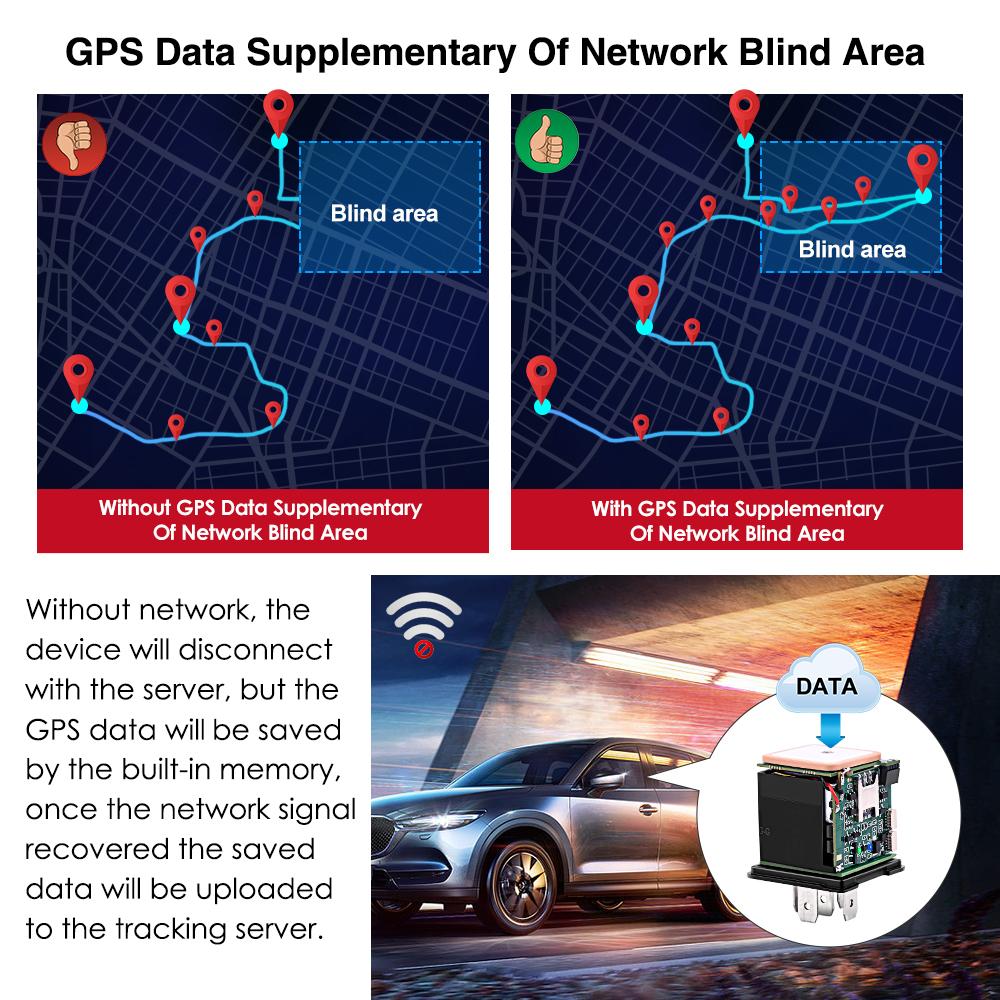 2G 4G CJ730 Plus 9-95V Relay GPS Tracker Car Motorcycle ACC Status Tow Away Power Off SMS Alarm Shock Move Call Cut Oil Locator