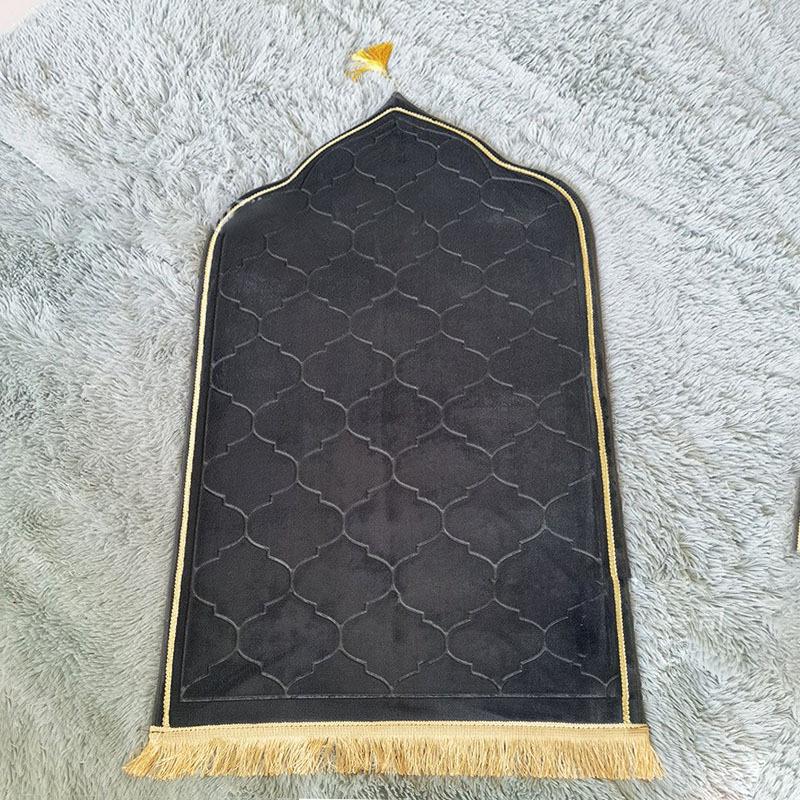 Premium Frilled Prayer Rug - Thick Flannel Cushion with Irregular Pattern