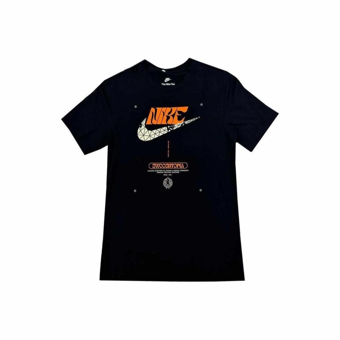 

Мужская футболка Nike с принтом букв, с круглым вырезом, прямого кроя, с коротким рукавом S