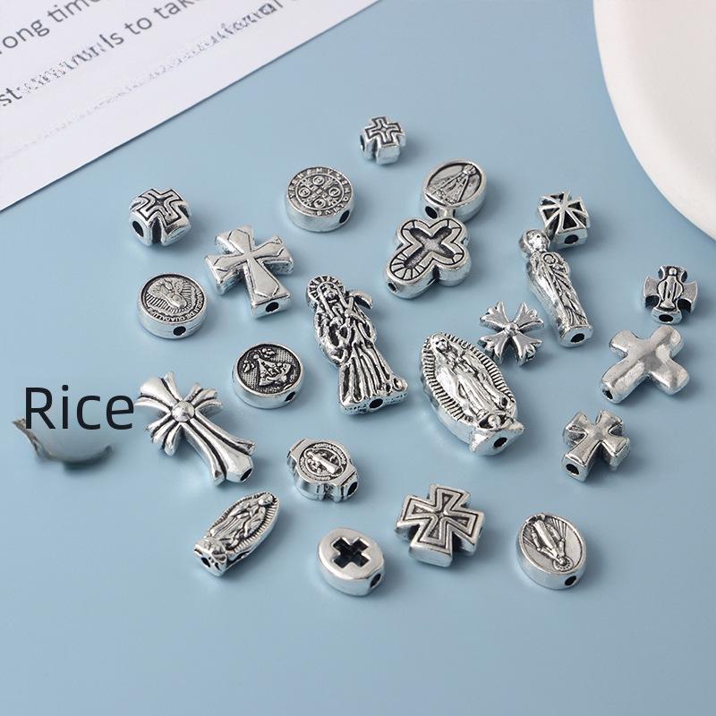 Συλλογή Κοσμημάτων με Χάντρες από Κράμα Cross Knight Our Lady: Χειροποίητα DIY βραχιόλια, κολιέ και σκουλαρίκια υλικά