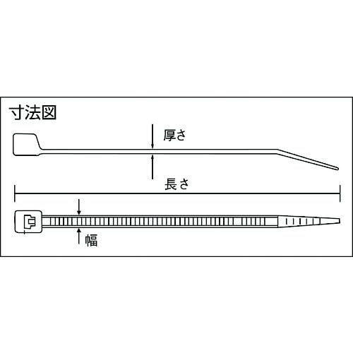 TRUSCO Cable tie width 4.8mm x 300mm maximum bundling 85 standard type