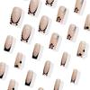 Square Press On Nail Flower Fake Nail Glues On Nail Artificial Acrylic Nail 24pcs Stick On Nail for Womens and Girls