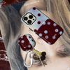 Funda de Teléfono de Lujo Clmj con Lunares Morados para iPhone 17 16e 16 15 14 13 12 11 X XS XR XSMAX 7 8 Air Pro Max Plus Cubierta de Doble Capa