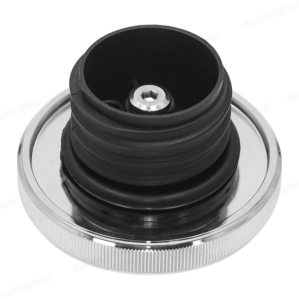 Chrome Vented Gas Cap Fuel Tank Smooth For Harley Sportster 883 XL Dyna Softail 96-23
