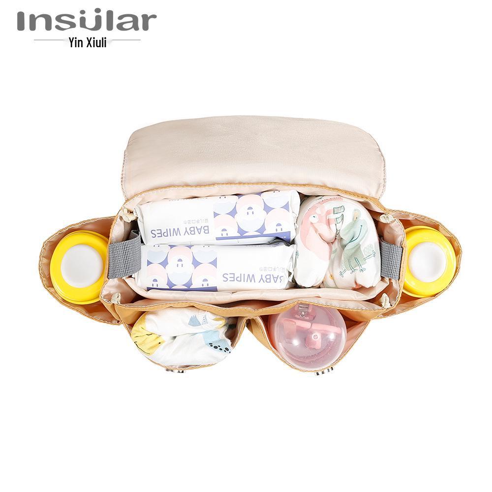 Large Capacity Portable Nylon Stroller Hanging Bag - Multifunctional Mommy Bag