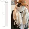 New Style Thickened Imitation Cashmere Dot Plaid Tassel Scarf Men and Women Autumn and Winter Plus Velvet Thickened Warm Scarf